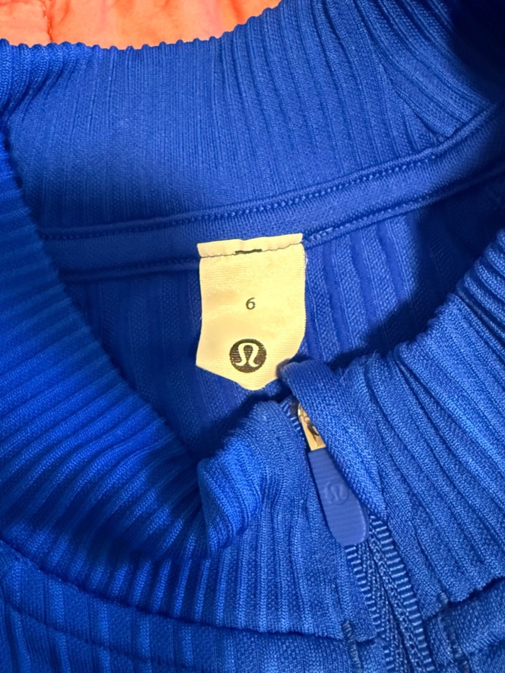 Lululemon Athletica Rest Less Ribbed Half-Zip Long Sleeve - Picture 6 of 7